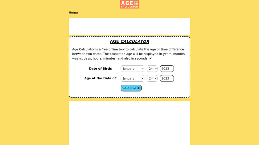 Date & Age Calculator Landing Page