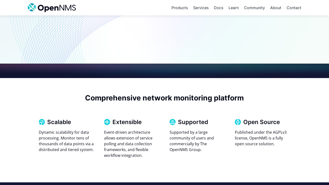 OpenNMS Platform Landing page