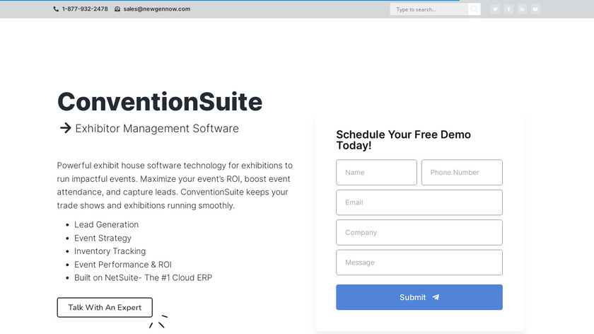 ConventionSuite Landing Page