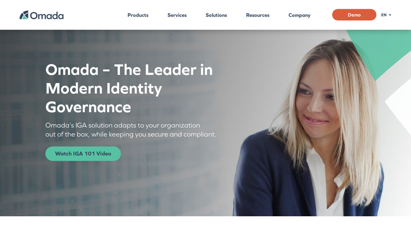 Omada Identity Landing Page