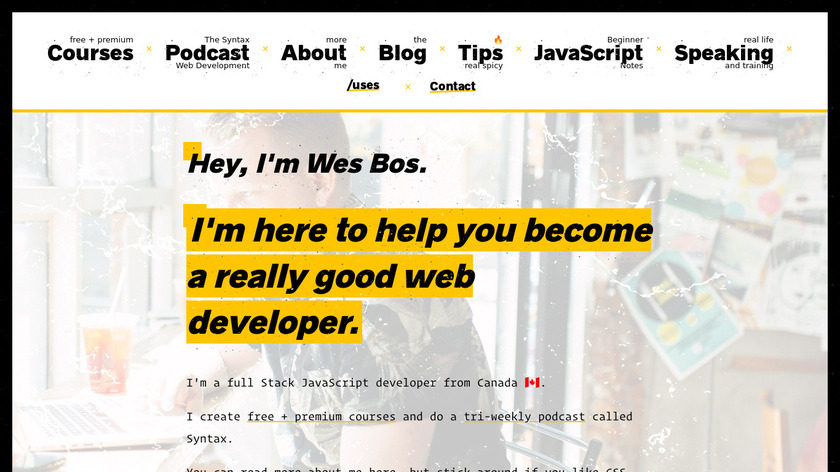 Wes Bos Landing Page