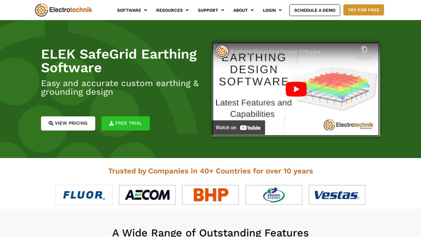 Electrotechnik SafeGrid Earthing Landing Page