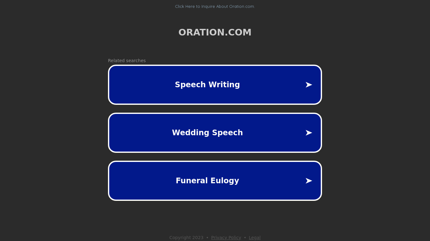 Oration HR Landing page