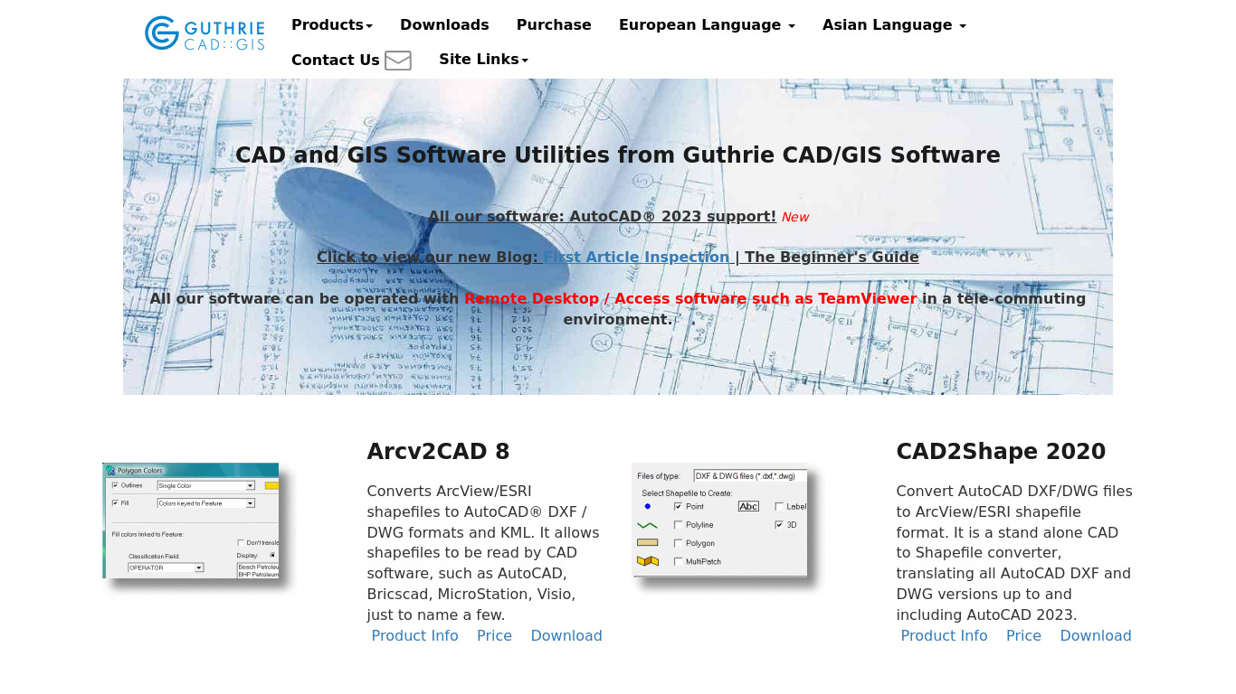 Guthrie CAD Viewer Landing page