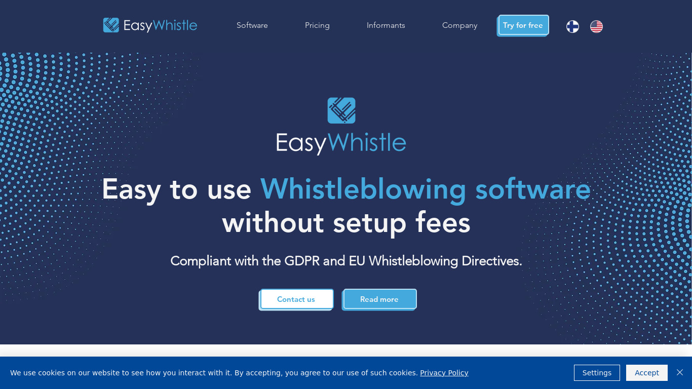 EasyWhistle Landing page