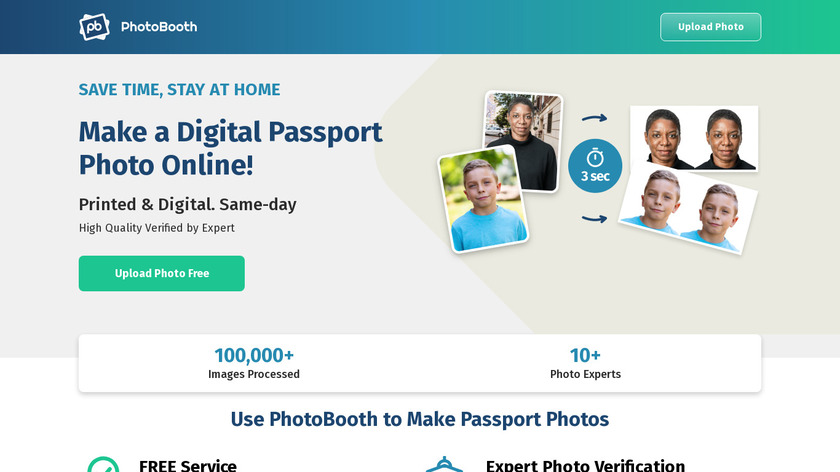 PhotoBooth Online Passport Photo App Landing Page