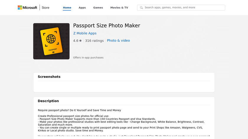 Passport Size Photo Maker Landing Page