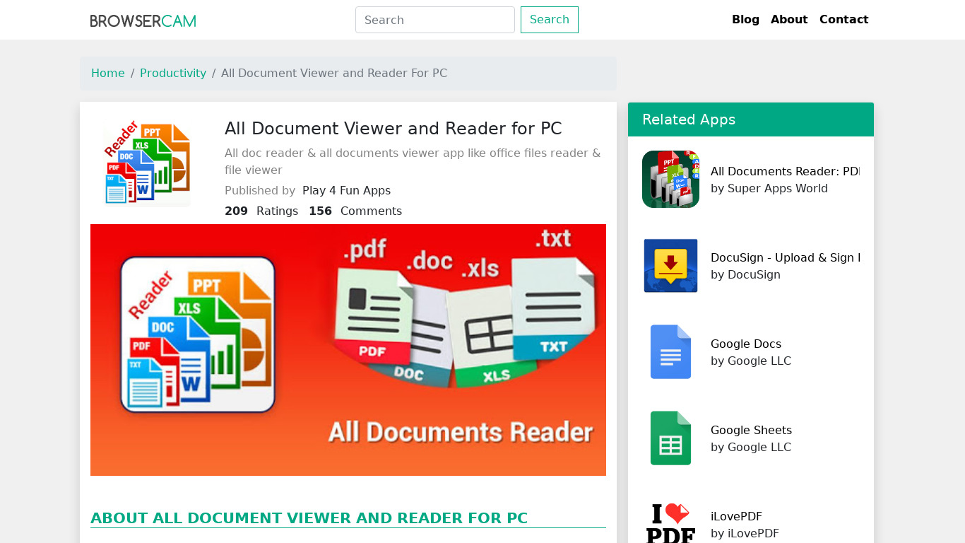 All Document Reader Landing page