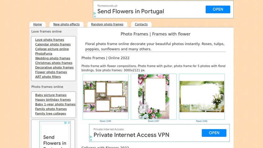 Flower Photo Frames Landing Page