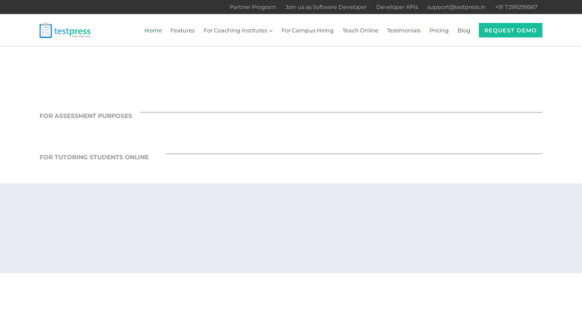 Testpress Landing Page
