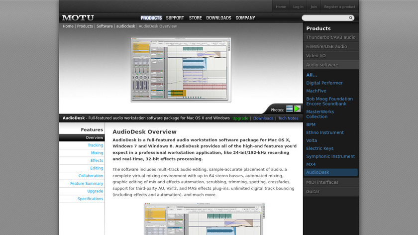 AudioDesk Landing Page