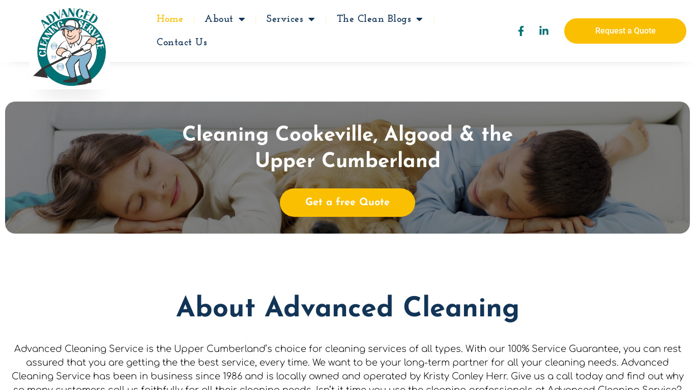 Advanced Cleaner Landing page
