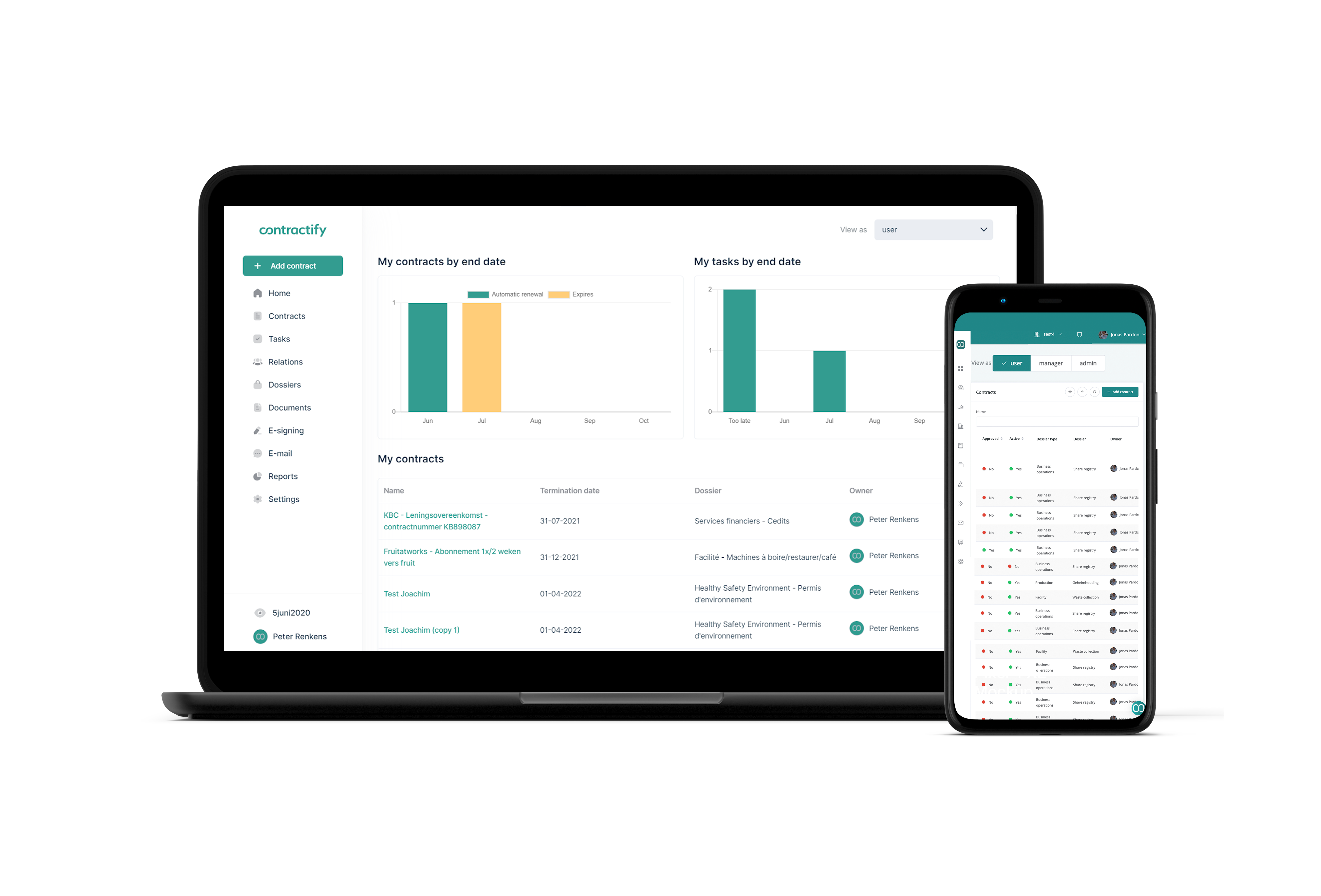 Contractify.io Contractify Contract Management Cloud Software