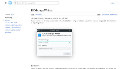 KDE ISO Image Writer image