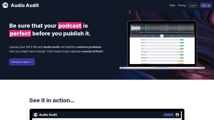 Audio Audit Landing Page
