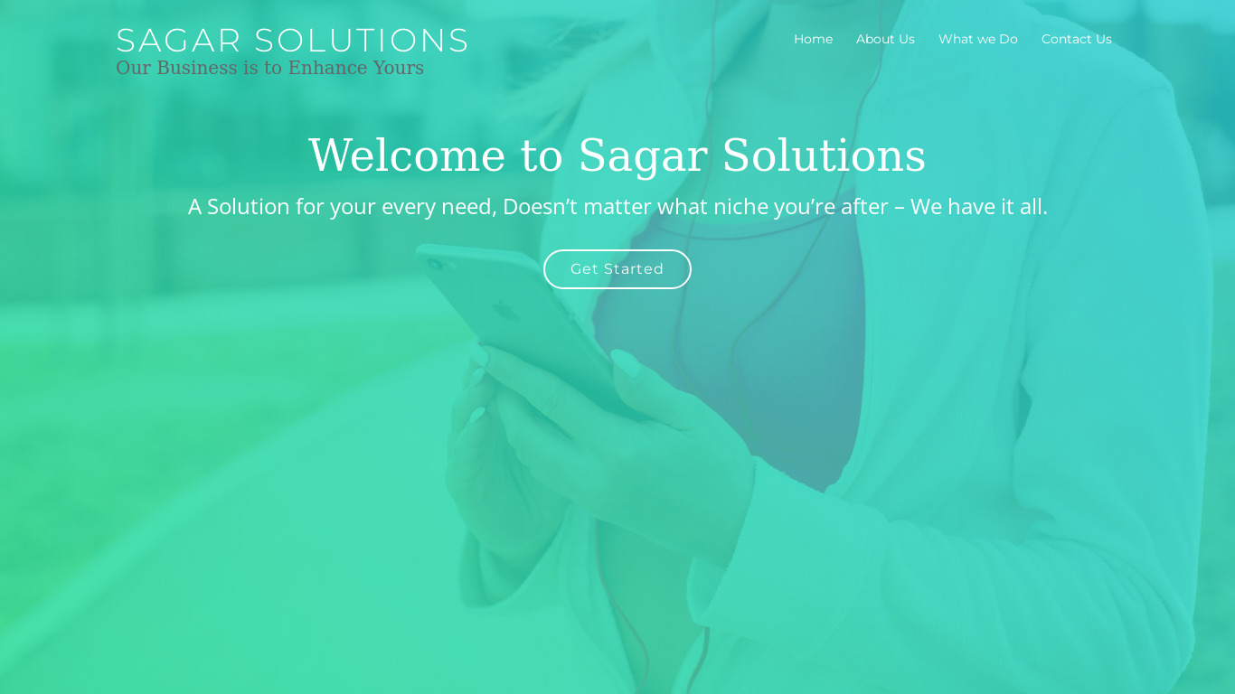 Sagar Tour & Travels Software Landing page