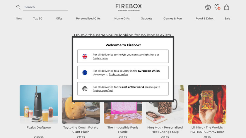 firebox.com Head Case Landing Page