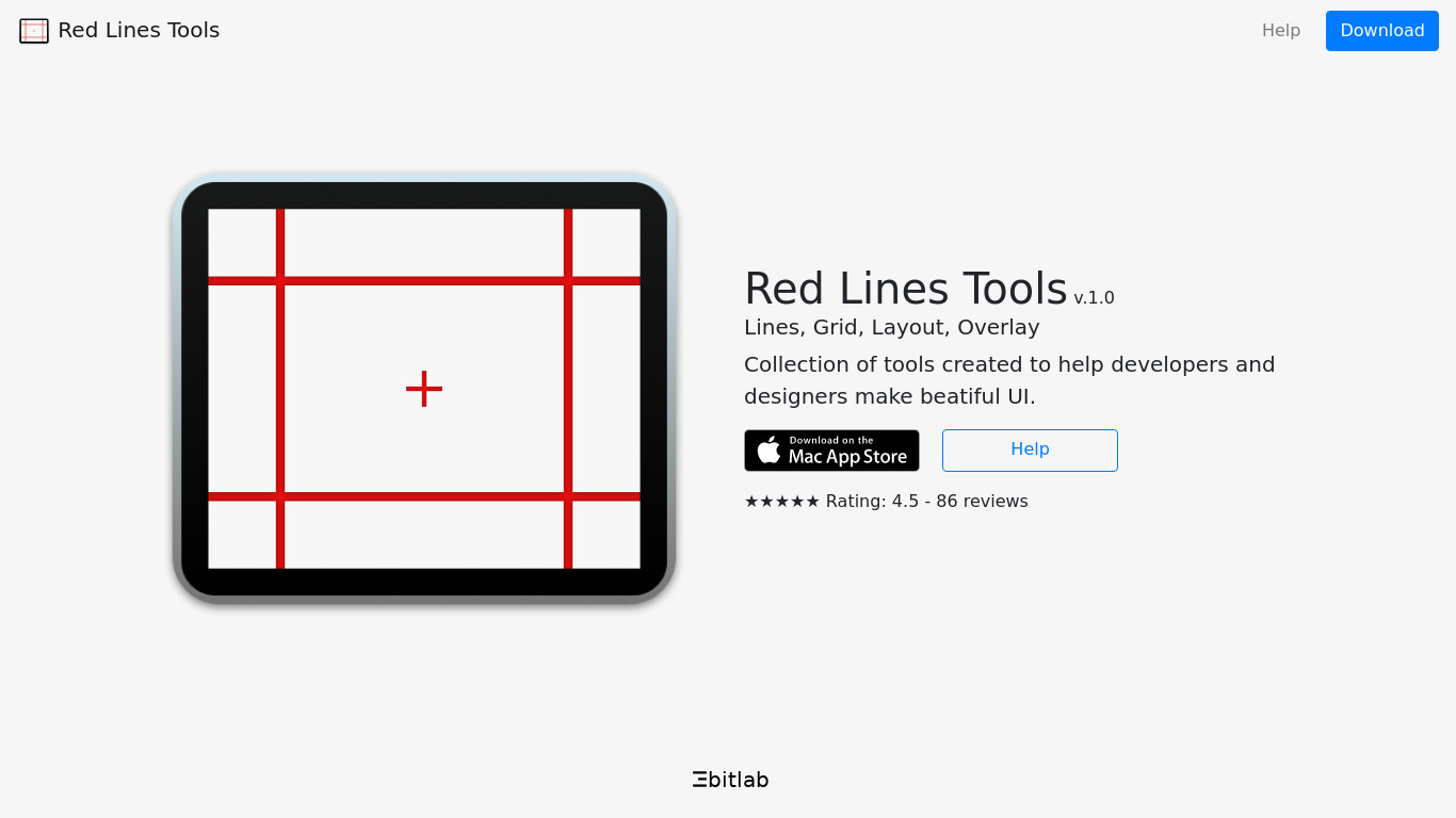 Red Lines Tools Landing page
