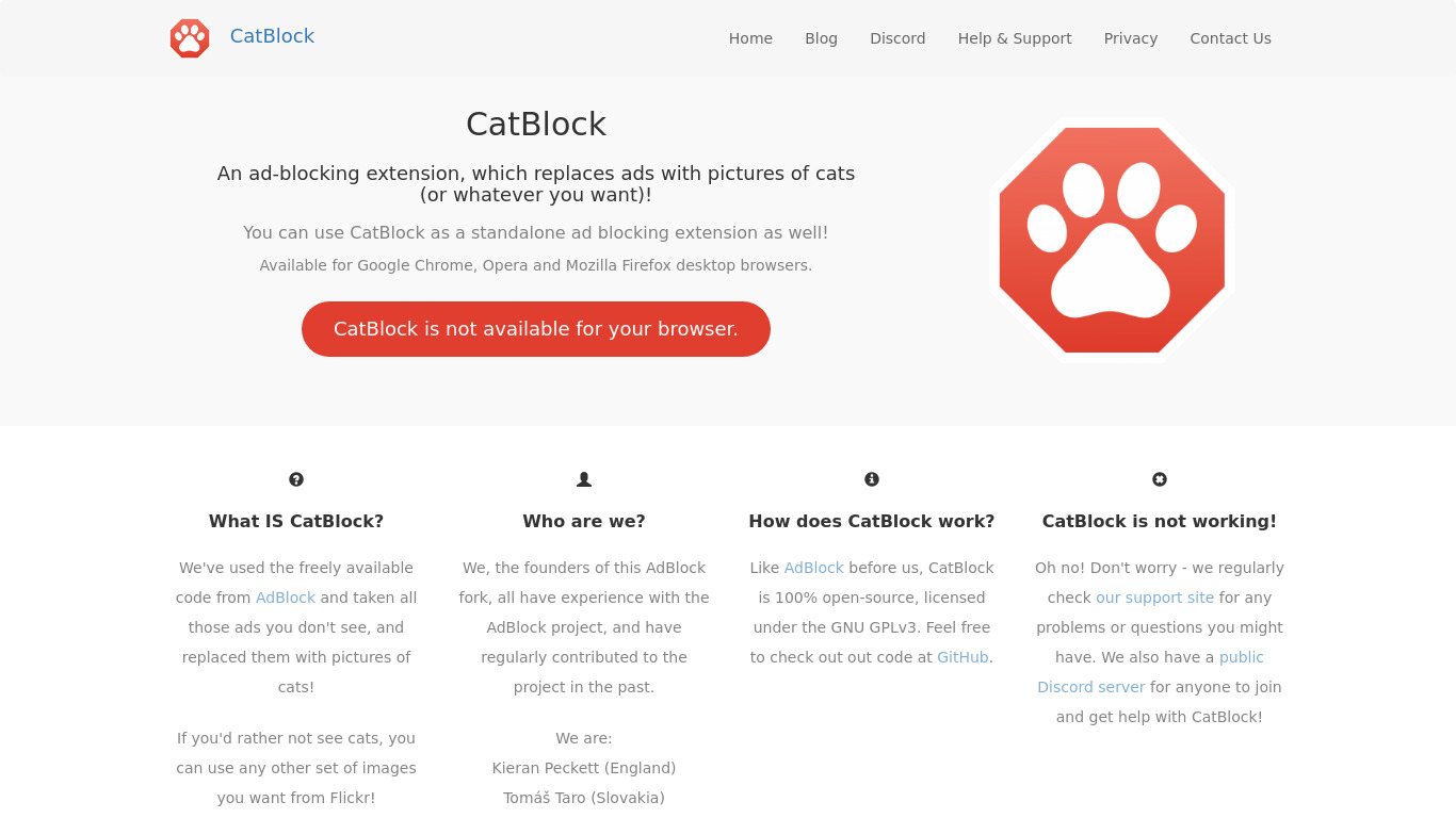 CatBlock Landing page