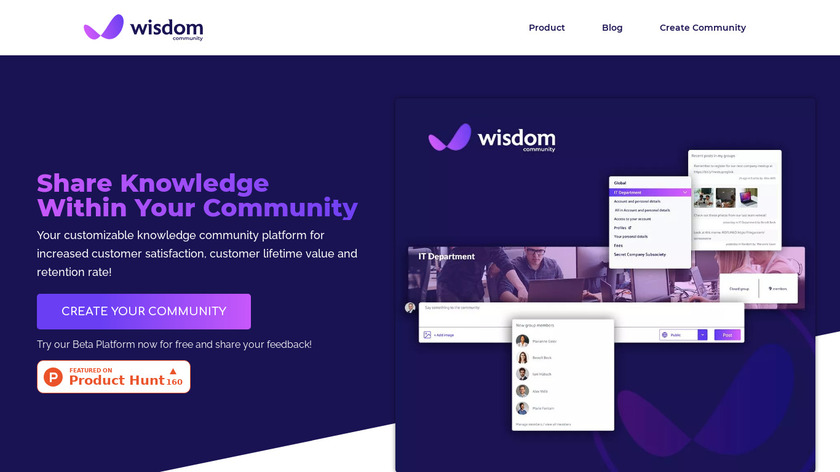 Wisdom Community Landing Page