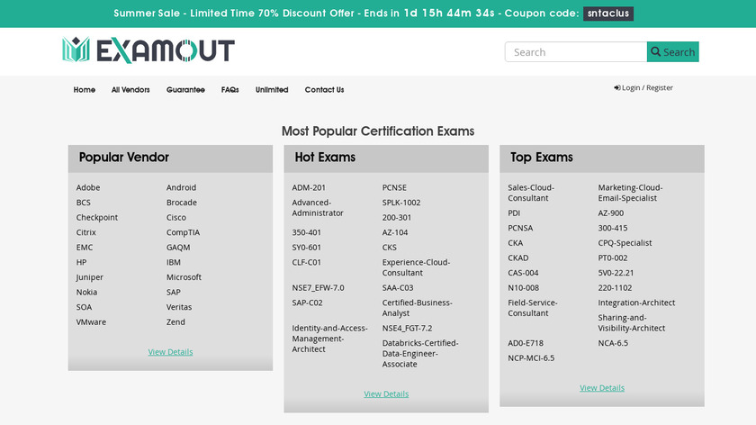 ExamOut.co Landing Page