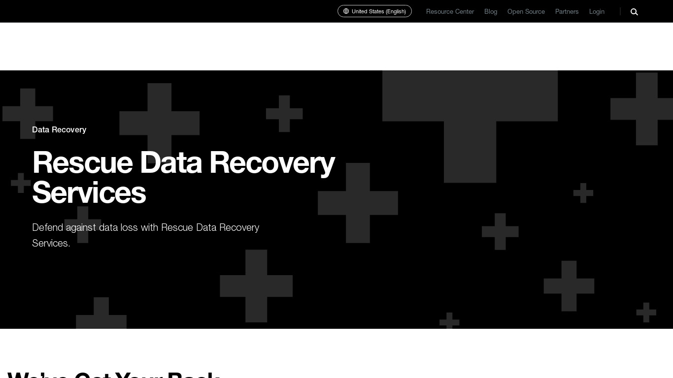 Seagate File Recovery Landing page