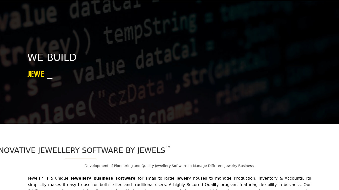 Jewels Infosystems Landing page