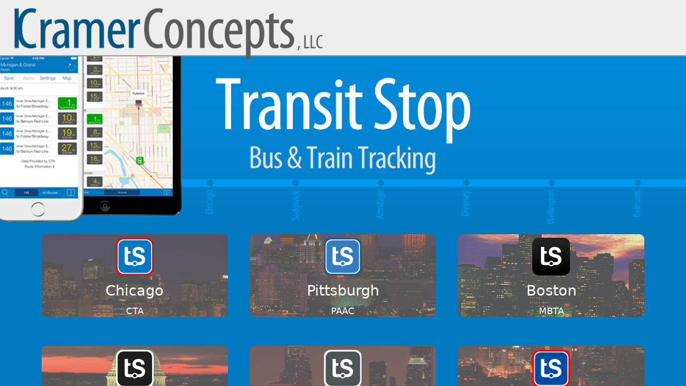 Transit Stop: CTA Tracker Landing page