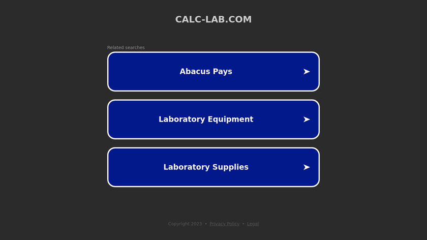 Calculation Laboratory Landing Page