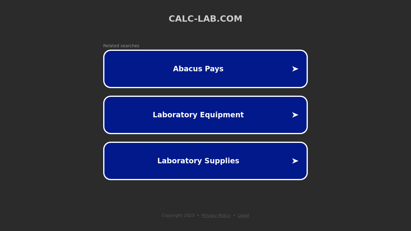 Calculation Laboratory Landing page