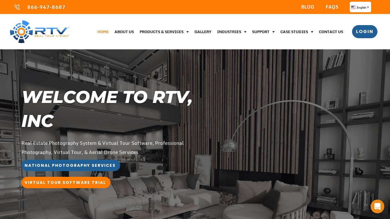 RTV – Real Tour Vision Landing page