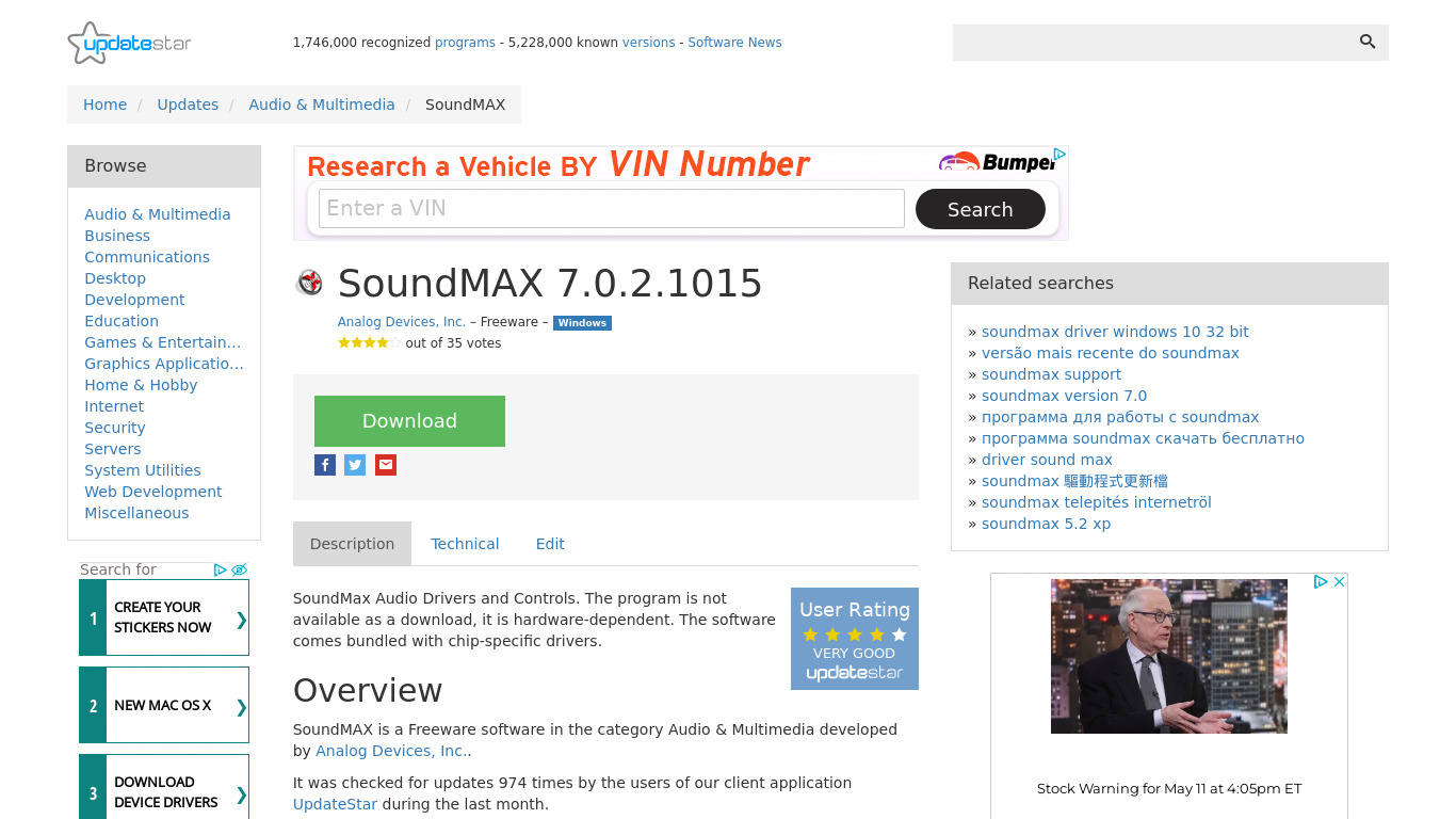 SoundMax Landing page