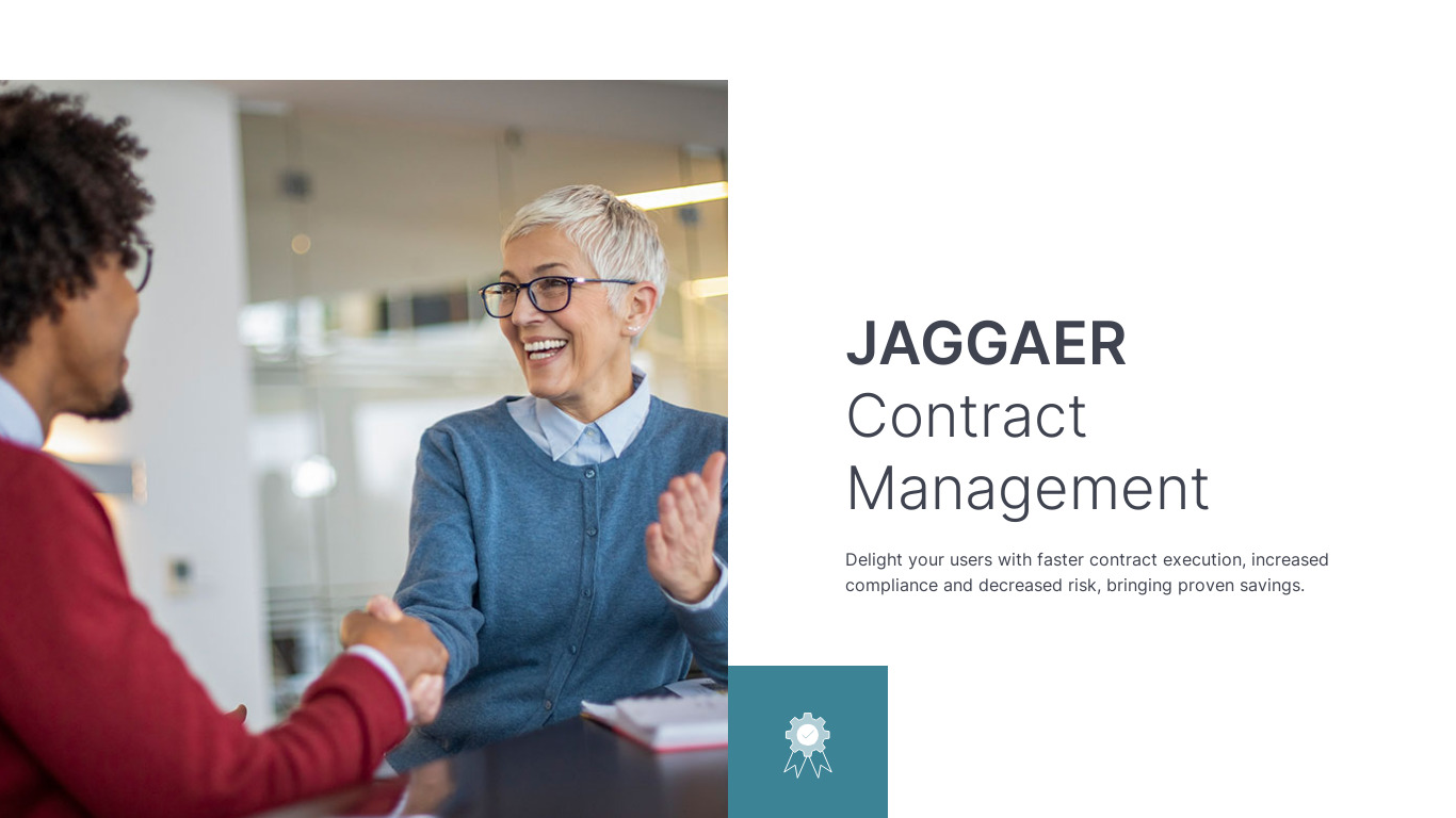 JAGGAER Contracts Landing page