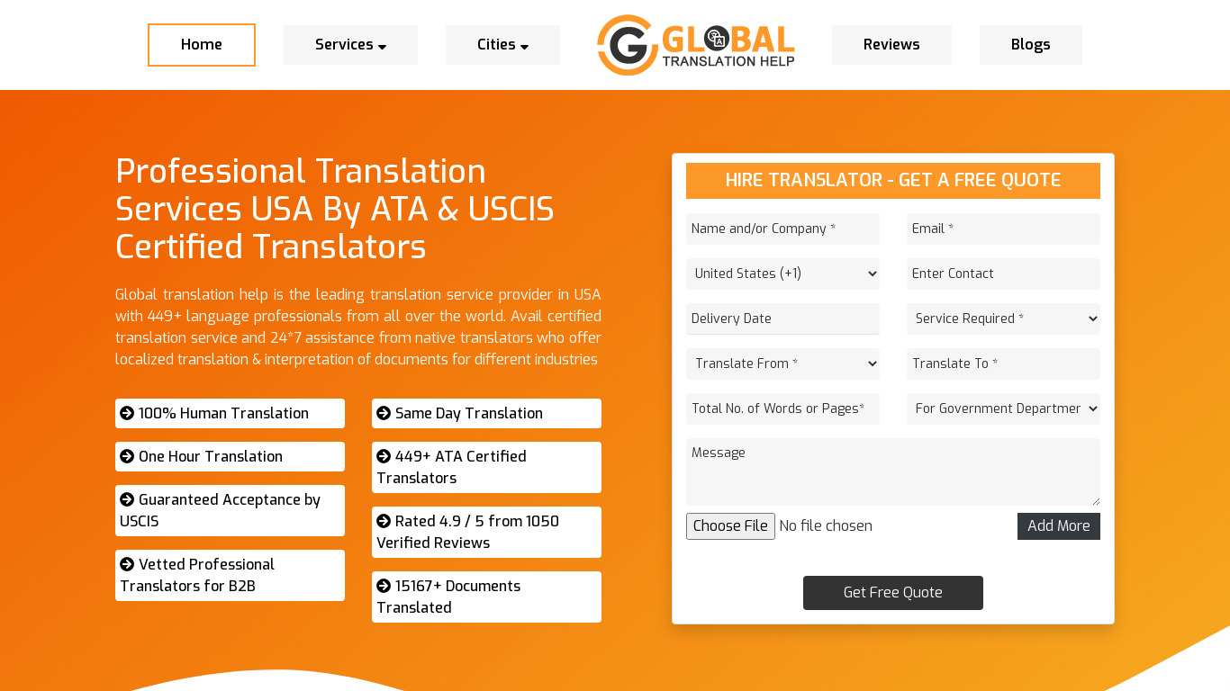 GlobalTranslationHelp Landing page