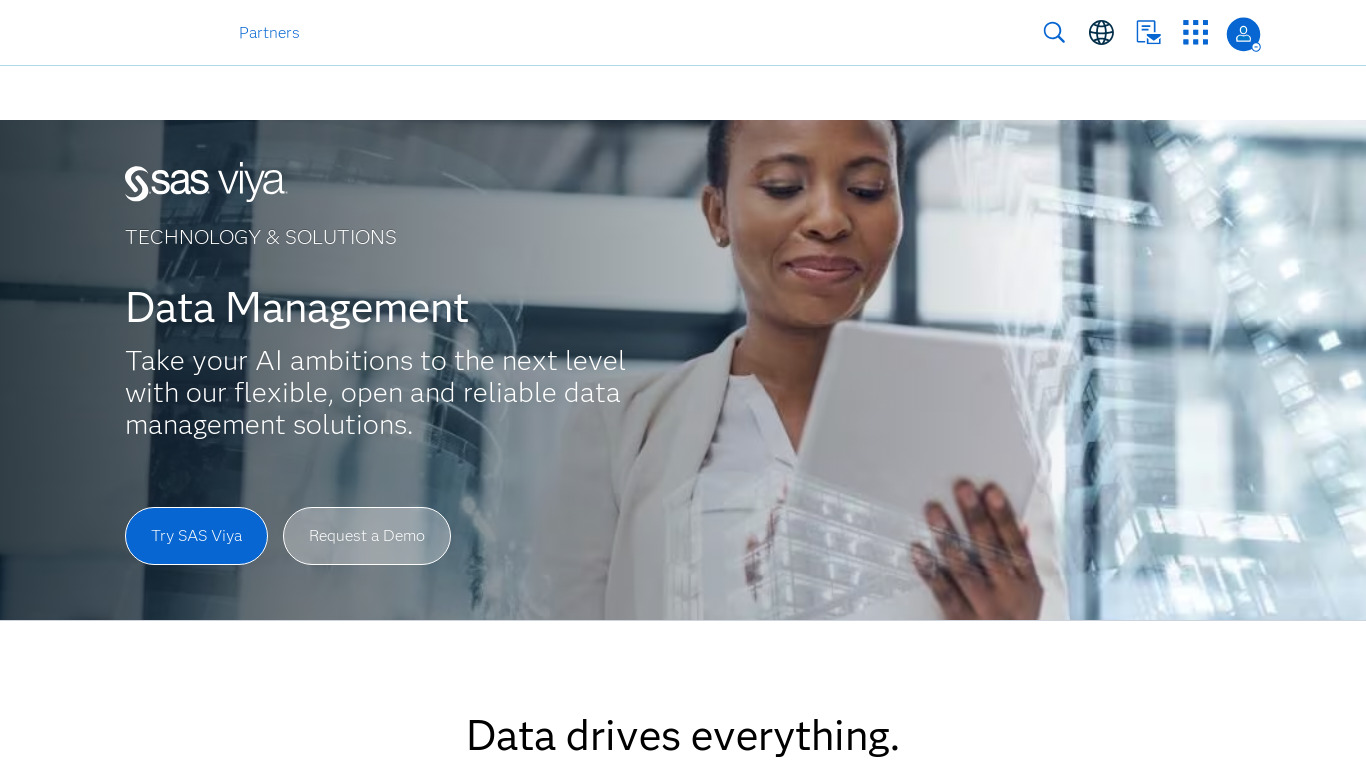 SAS Master Data Management Landing page