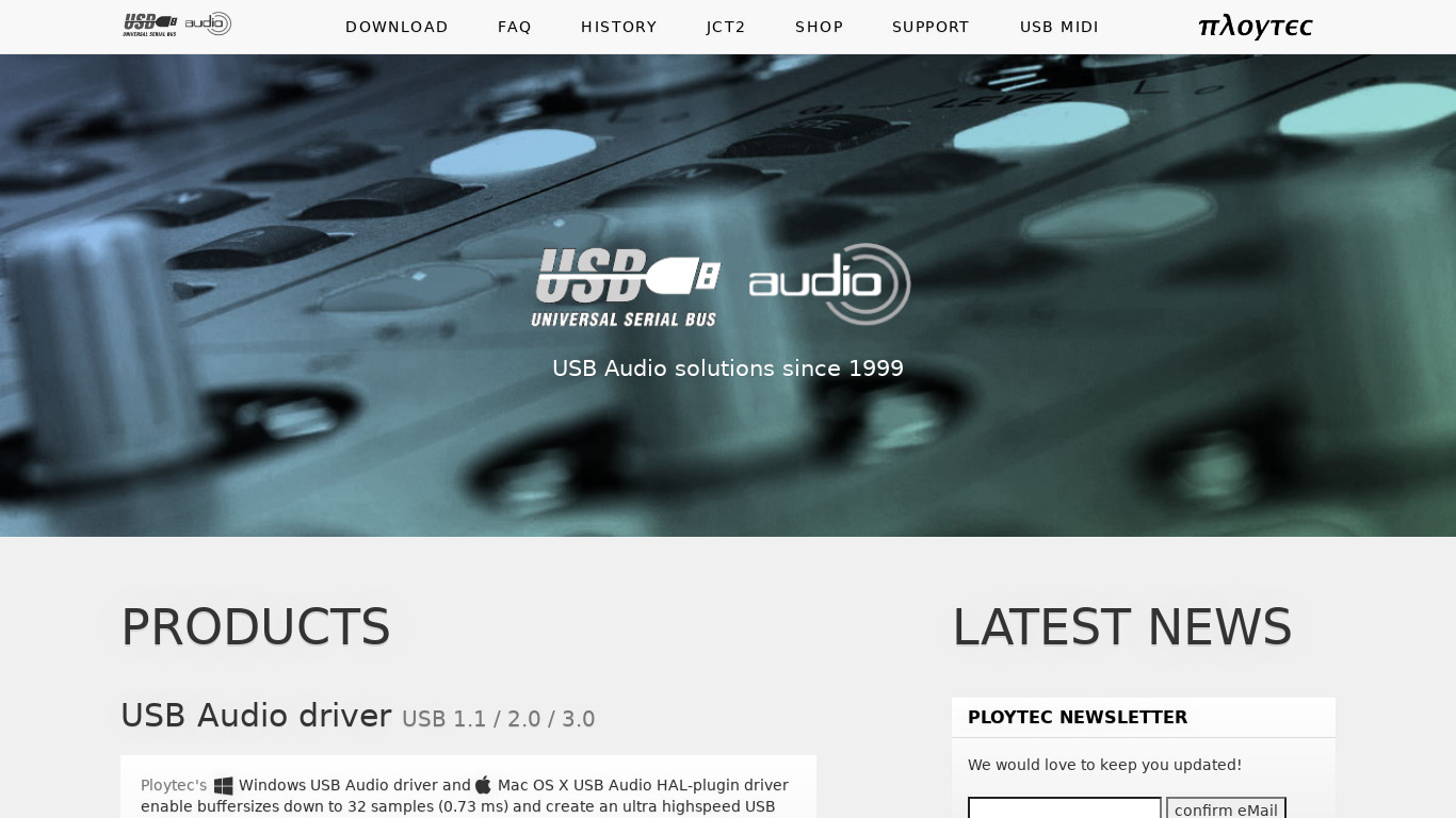 USB Audio ASIO Driver Landing page