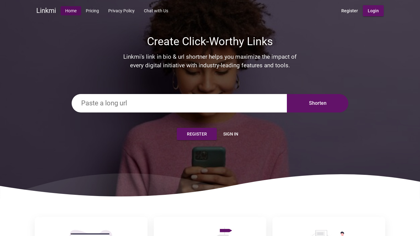 Linkmi.site Landing page