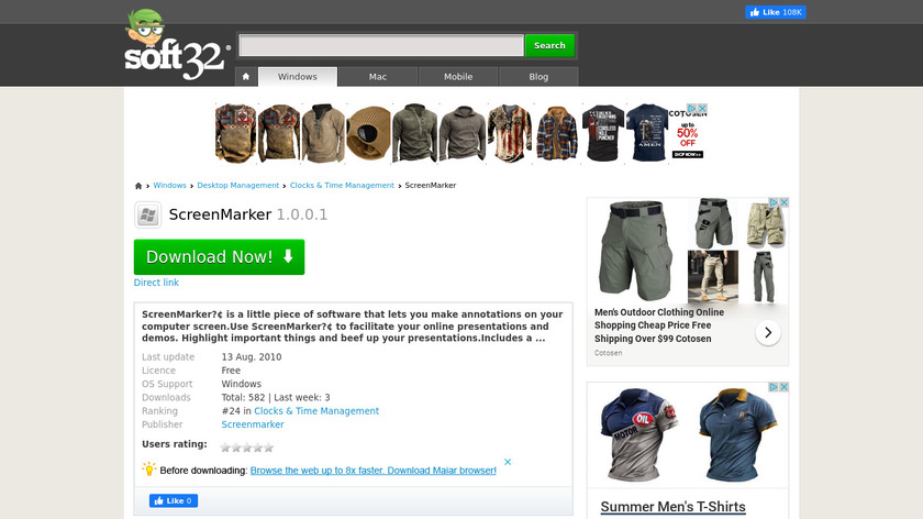 ScreenMarker Landing Page