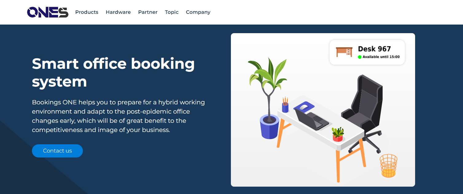 Bookings ONE Landing page