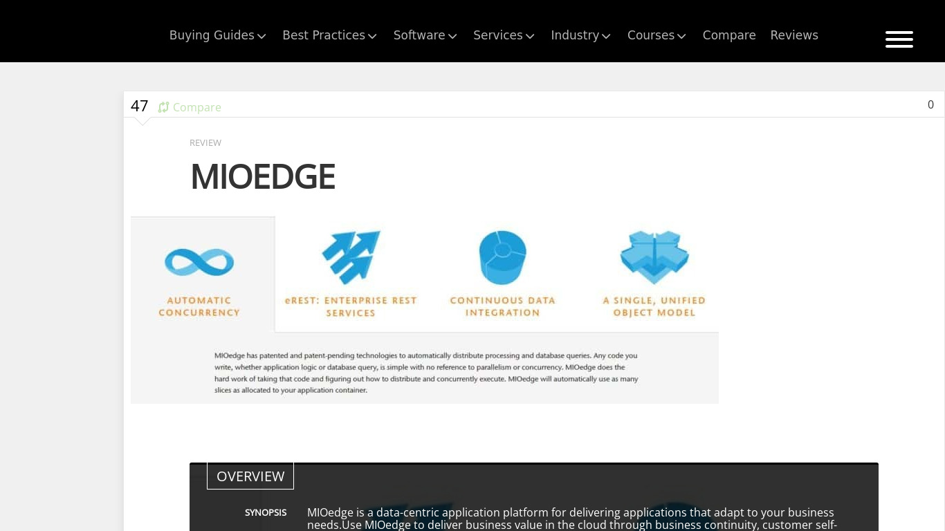 MIOedge Landing page