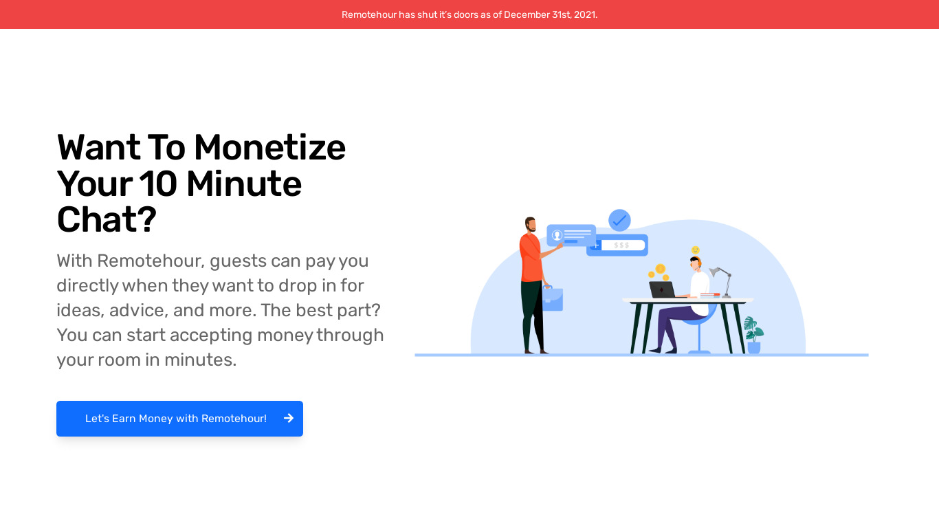 Remotehour Paid Call Landing page