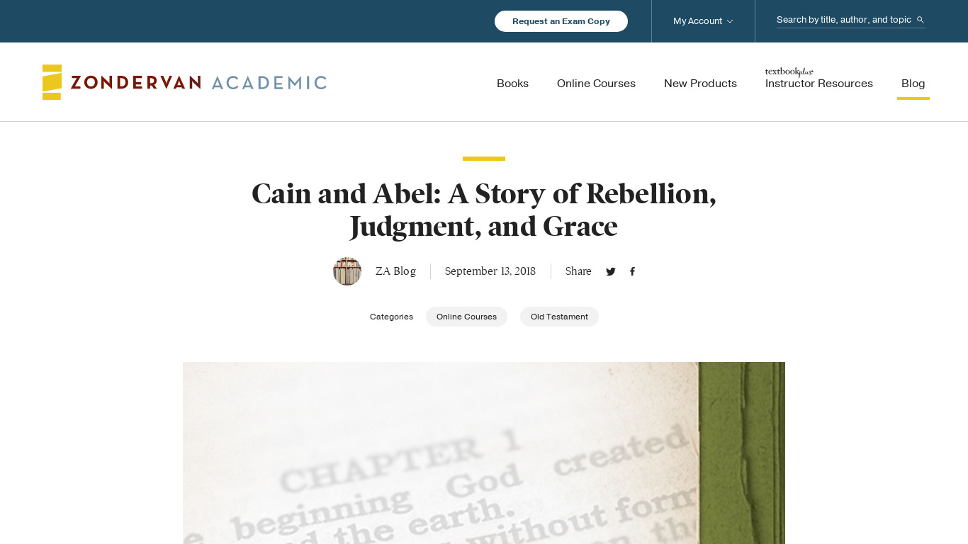 Cain and Abel Landing page