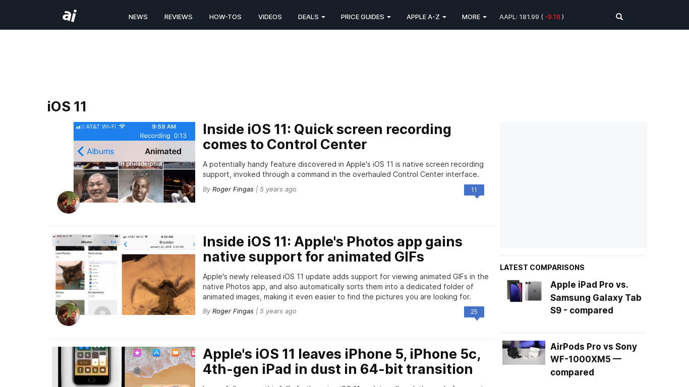 iOS 11 Style Landing page