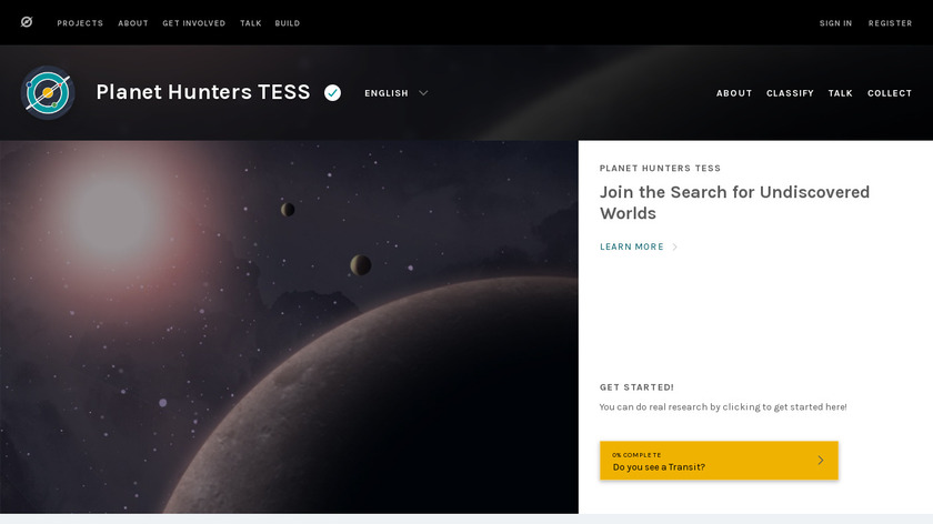 Planet Hunters Landing Page