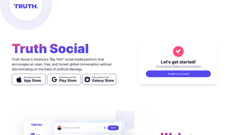 TRUTH Social Landing Page
