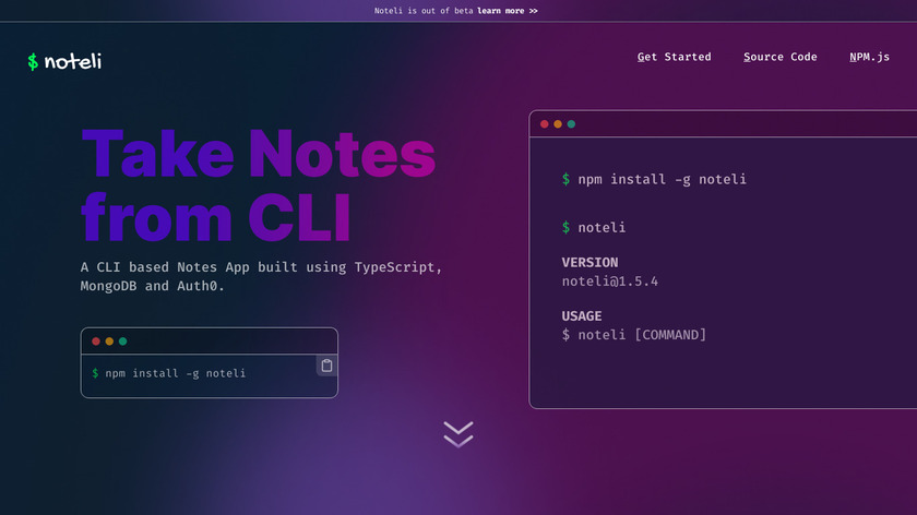Noteli Landing Page