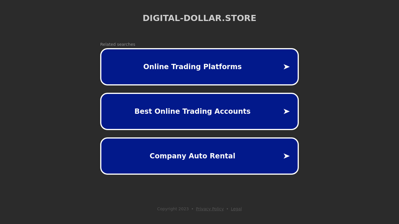 Digital Dollar Store Landing page