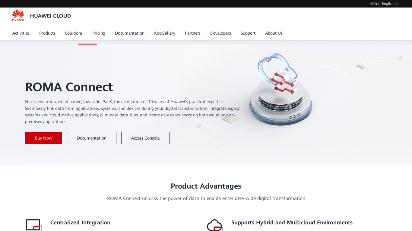 ROMA Connect Landing page