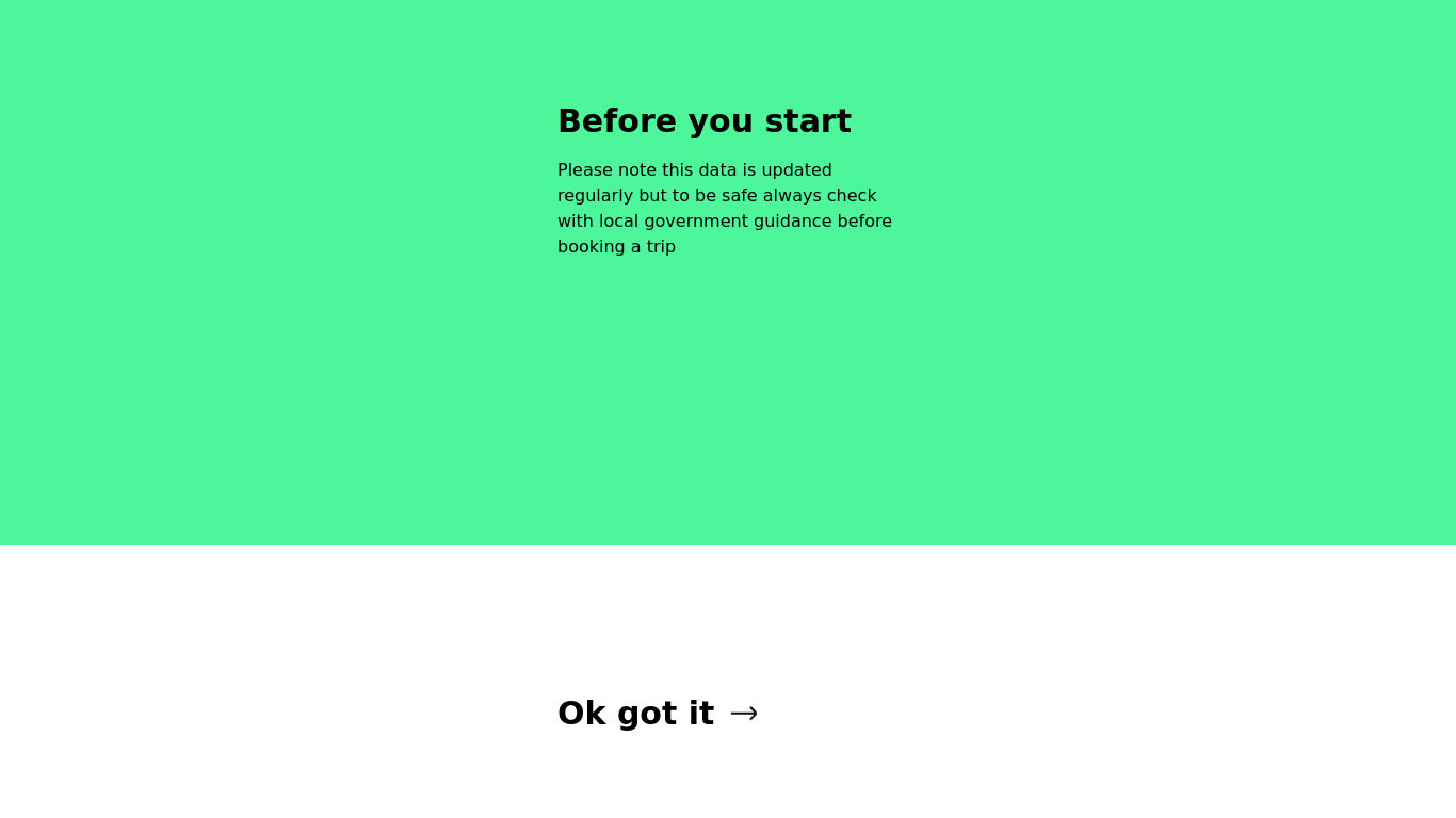The Green List Landing page