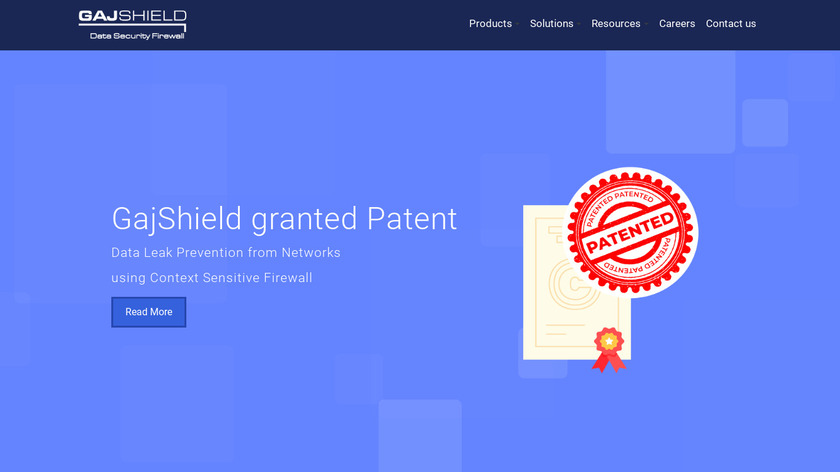 GajSheild Data Security Firewall Landing Page